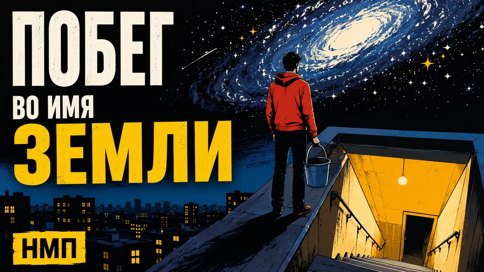 Плакатная обложка эссе «Космос: последний рубеж побега»